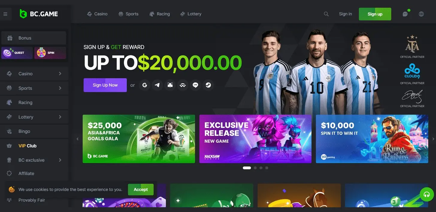 BC.Game High Roller Bitcoin Casino