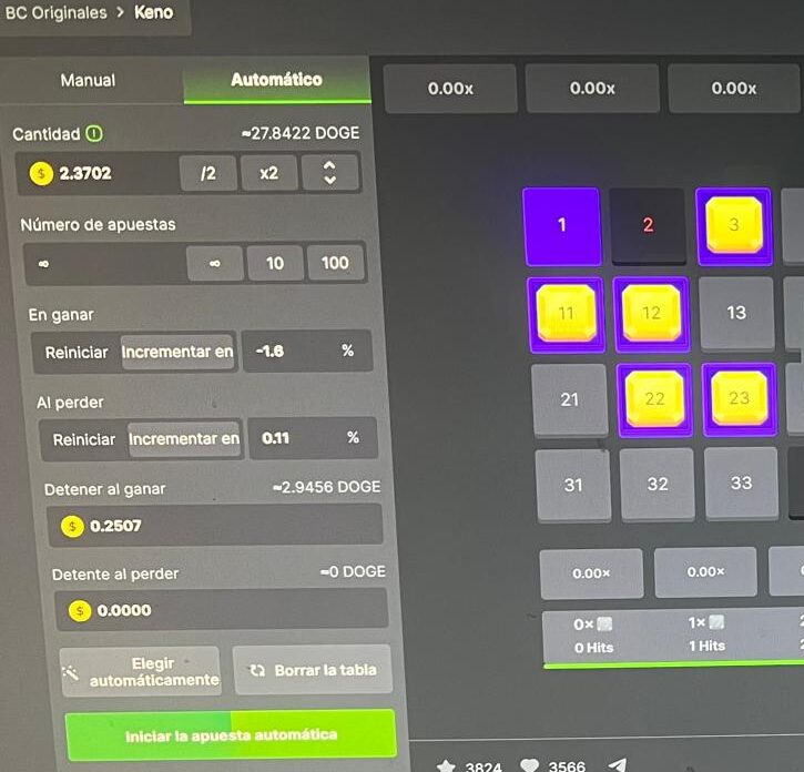 Keno Progressive Strategy - Hard Mode